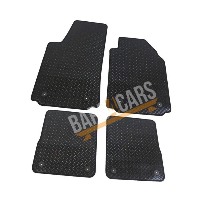 Fully Tailored Black Rubber Car Mats for Audi A2 00-05 Set of 4 With 8 Clips UKB4C  - Dynamic Drive