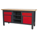 Sealey Workstation with 2 Drawers 2 Cupboards & Open Storage AP1905A Sealey  - Dynamic Drive