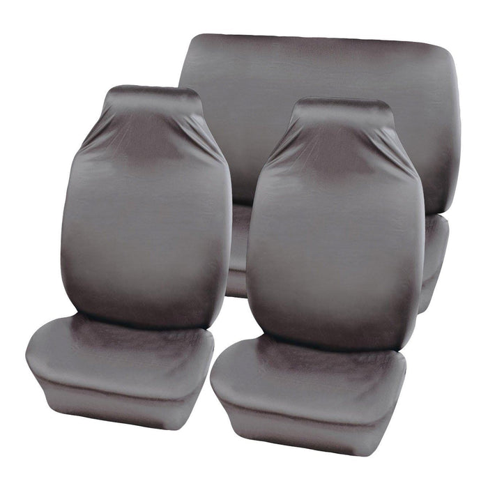 Grey Water Resistant Front & Rear Car Seat Covers for BMW 5 Series All Years UKB4C  - Dynamic Drive