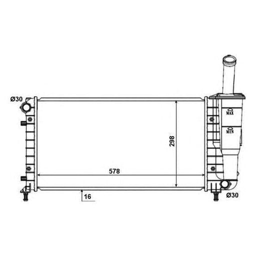 NRF Radiator fits Fiat Punto NRF  - Dynamic Drive