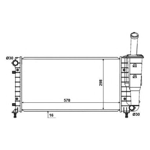 NRF Radiator fits Fiat Punto NRF  - Dynamic Drive