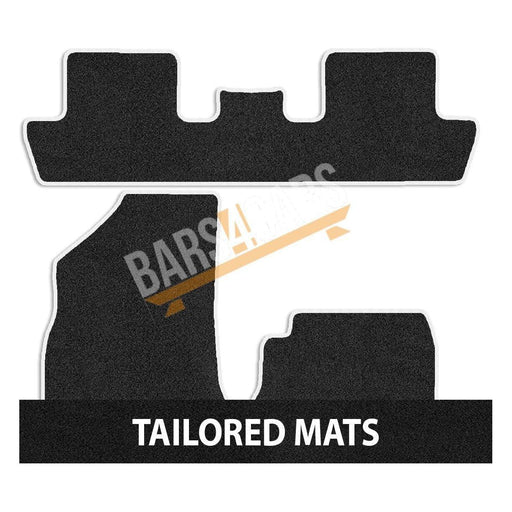 Fully Tailored White Trim Carpet Mats Peugeot 5008 10> Set of 3 XL With 2 Clips UKB4C  - Dynamic Drive