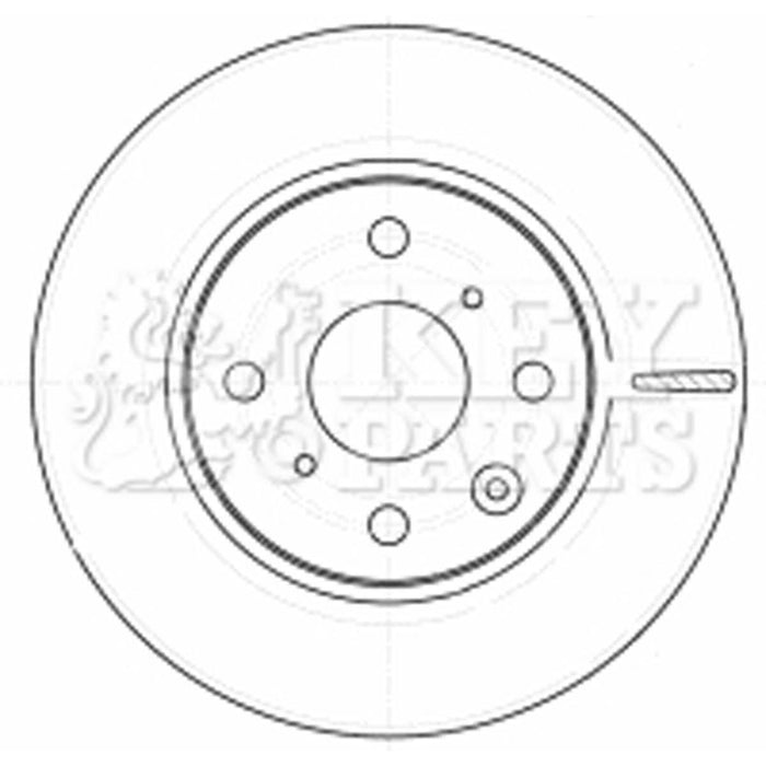 Genuine Key Parts KBD4534 Brake Disc Pair (Front) Key Parts  - Dynamic Drive