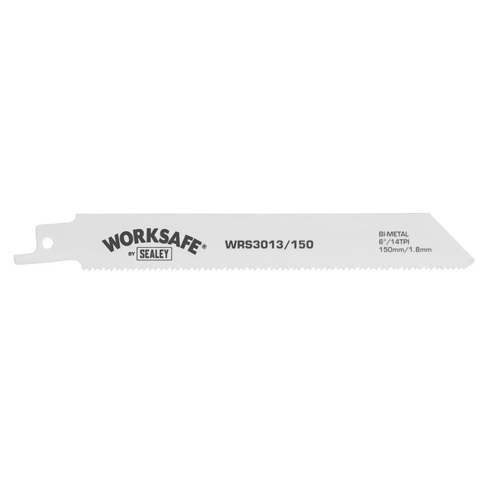 Sealey Reciprocating Saw Blade 150mm 14tpi Pack of 5 WRS3013/150