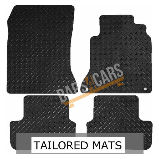 Fully Tailored Yellow Trim Rubber Mats fits Mercedes A Class 12> Set of 4 2 clip UKB4C  - Dynamic Drive