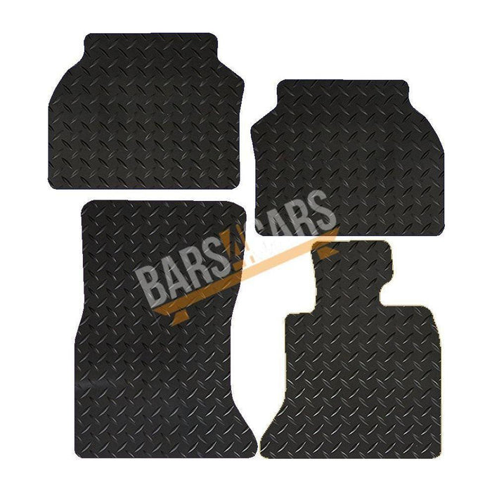 White Trim Tailored Black Rubber Car Mats for Bmw 5 Series Gtf07 10> Set of 4 XL UKB4C  - Dynamic Drive