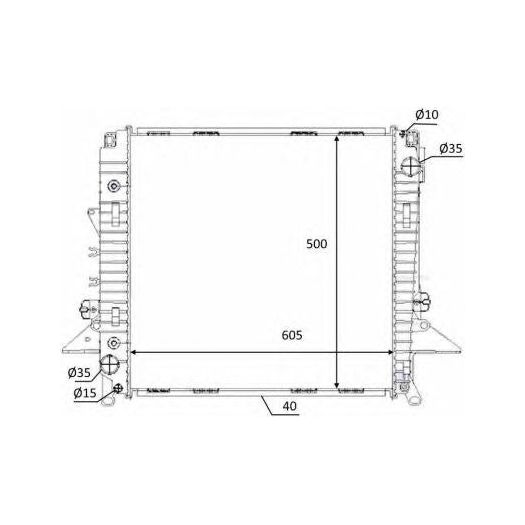 NRF Radiator fits Land Rover Discovery Range Rover Sport NRF  - Dynamic Drive