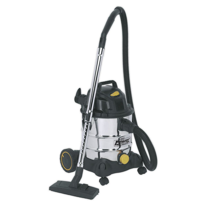 Sealey Vacuum Cleaner Industrial Wet & Dry 20L 1250W/110V Stainless Drum Sealey  - Dynamic Drive