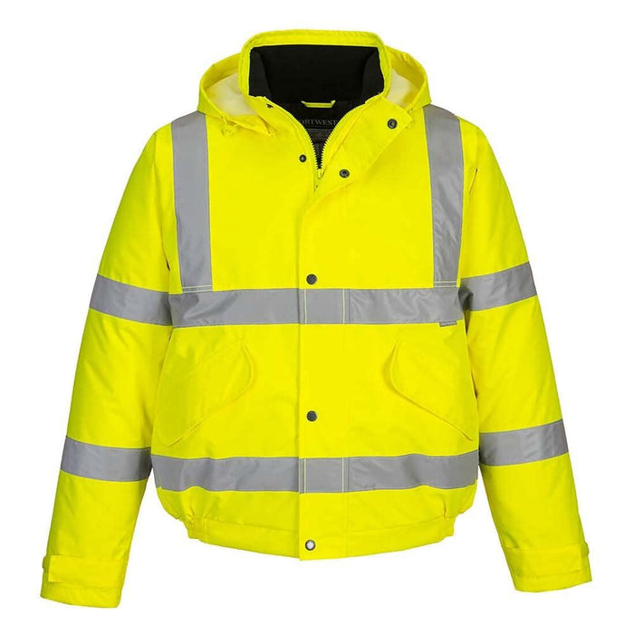 Portwest Hi-Vis Bomber Jacket - Yellow - Small Portwest  - Dynamic Drive