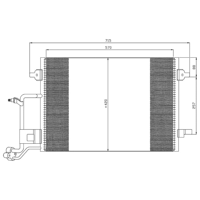 NRF Air Con Condenser fits VW Passat Audi A4