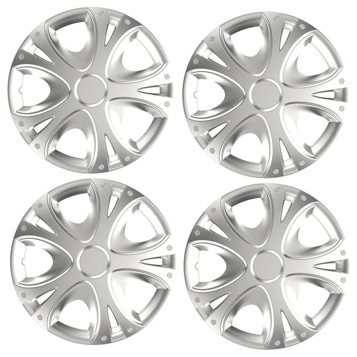 4x Wheel Trims Hub Caps 14" Covers in Silver Versaco  - Dynamic Drive