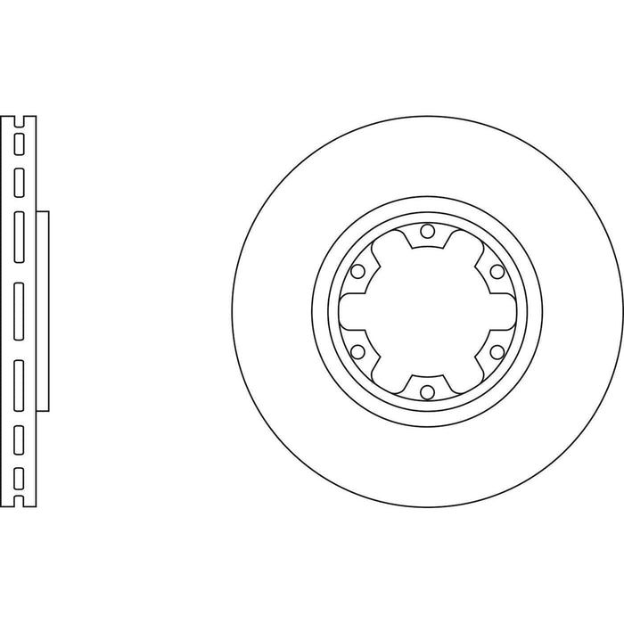 Apec Brake Disc Front Fits Nissan D22 Np300 Terrano