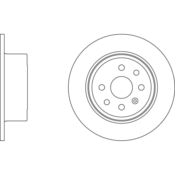 Apec Brake Disc Rear Fits Opel Vectra Vauxhall