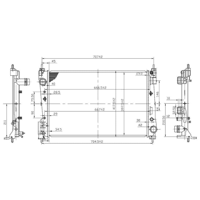 NRF Radiator 53455 NRF  - Dynamic Drive