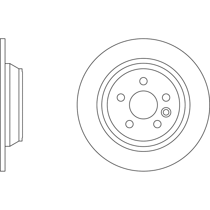 Apec Brake Disc Rear Fits Ford Focus Galaxy Kuga Mondeo S-Max Land Rover Range Apec  - Dynamic Drive