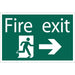 Draper Fire Exit Arrow Right' Safety Sign 72447 Draper  - Dynamic Drive