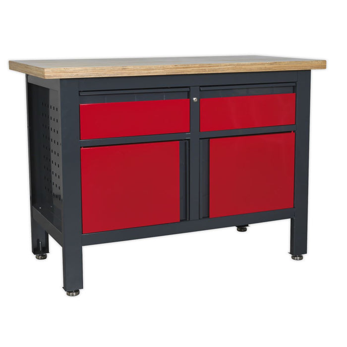 Sealey Workstation with 2 Drawers & 2 Cupboards AP1372A Sealey  - Dynamic Drive