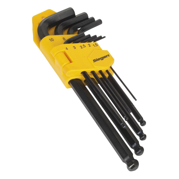 Sealey Ball-End Hex Key Set 9pc Long Metric S01093