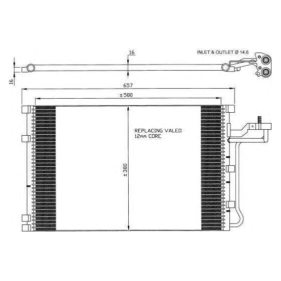 NRF Air Con Condenser fits Volvo C30 C70 S40 V50