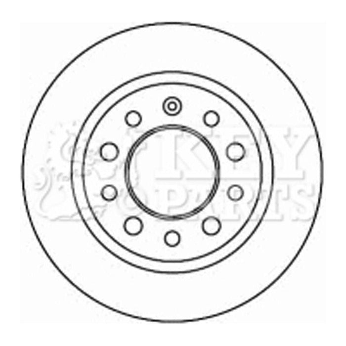 Genuine Key Parts KBD4625 Brake Disc Pair (Rear) Key Parts  - Dynamic Drive