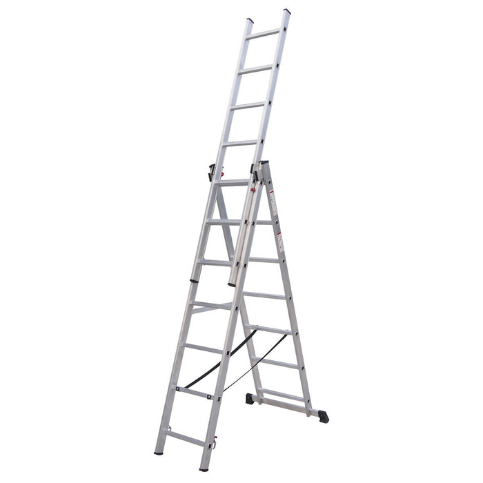 ALUMINIUM EXTENSION COMBINATION LADDER 3X7 EN 131 Sealey  - Dynamic Drive