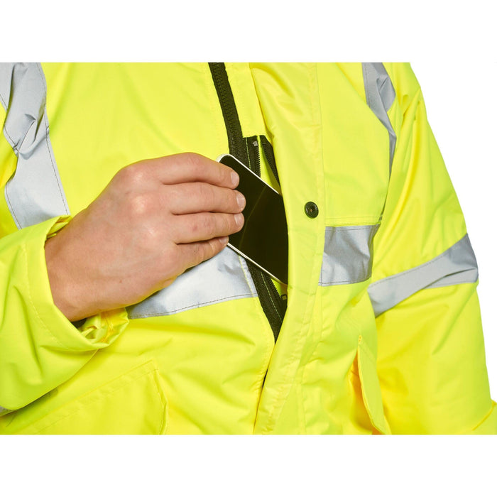 Portwest Hi-Vis Bomber Jacket - Yellow - X Large Portwest  - Dynamic Drive