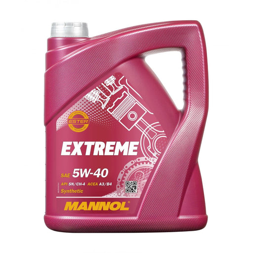 MANNOL 5L Fully Synthetic Engine Oil EXTREME 5W-40 SN/CH-4 ACEA A3/B4 VW 502/505 Mannol  - Dynamic Drive