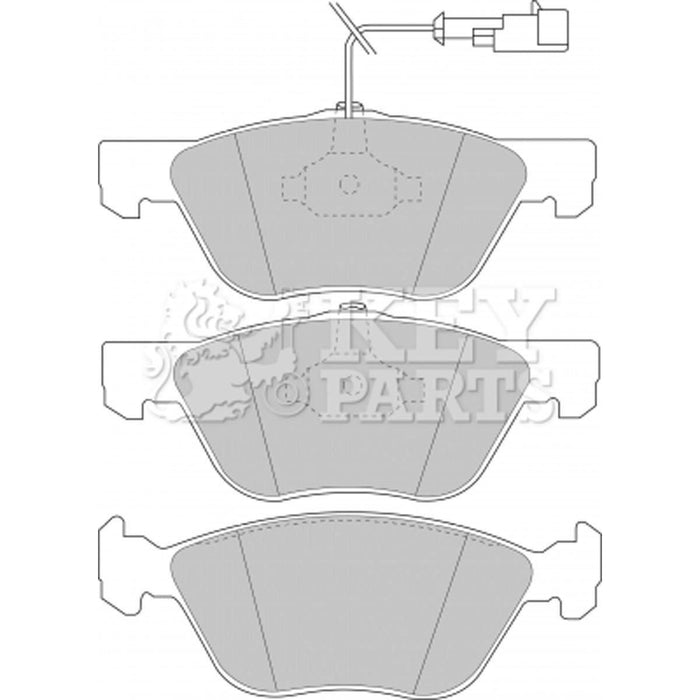 Genuine Key Parts KBP1396 Front Brake Pads-Includes Wear Indicators (Ate-Teves)