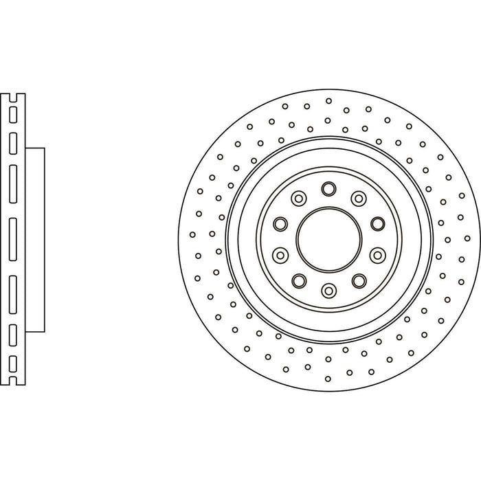 Apec Brake Disc Front Right Fits Jaguar/Daimler Xk Series Handed Off-Side