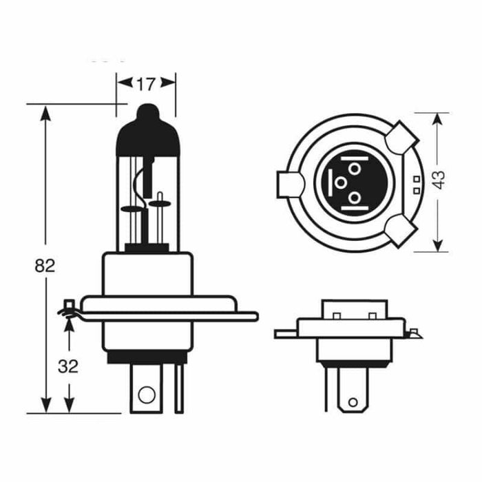 Ring Xenon 200 H4 Head Light Bulbs | Performance +200% Brighter - Pair