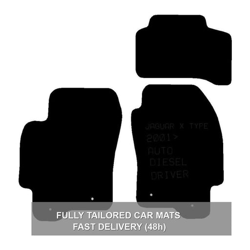 Fully Tailored Rubber Car Mats for Jaguar X Type 01> Set of 4 With 4 Clips UKB4C  - Dynamic Drive