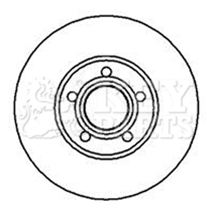 Genuine Key Parts KBD4948 Brake Disc Pair (Front) Key Parts  - Dynamic Drive