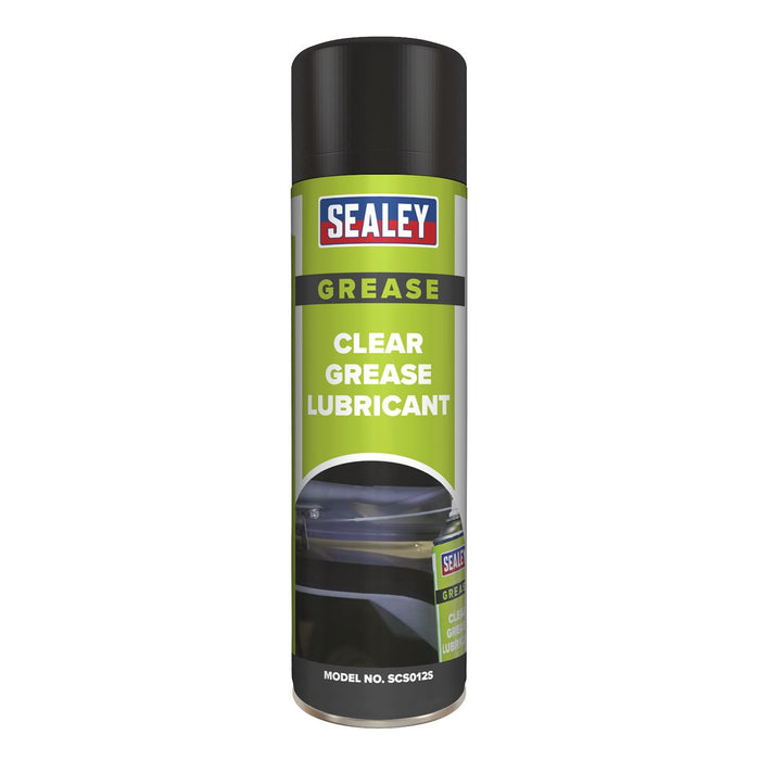 Sealey Clear Grease Lubricant 500ml Pack of 6 SCS012