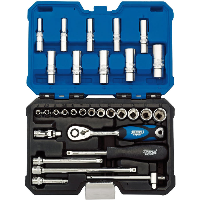 Draper Metric Socket Set, 1/4" Sq. Dr. (30 Piece) 16444 Draper  - Dynamic Drive