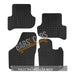 White Trim Tailored Black Rubber Car Mats for Skoda Yeti 09> Set of 4 With 4 Clips UKB4C  - Dynamic Drive