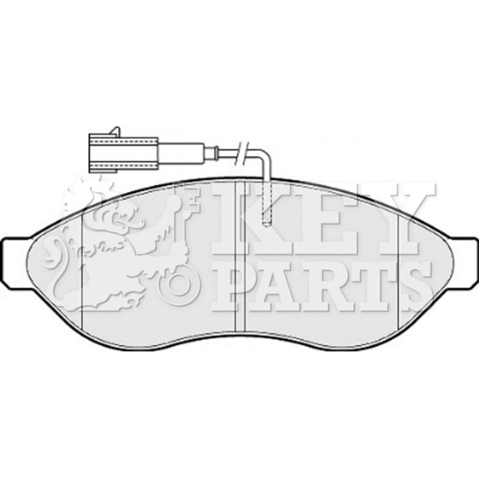 Genuine Key Parts KBP2001 Front Brake Pads-Includes Wear Indicators (Brembo)