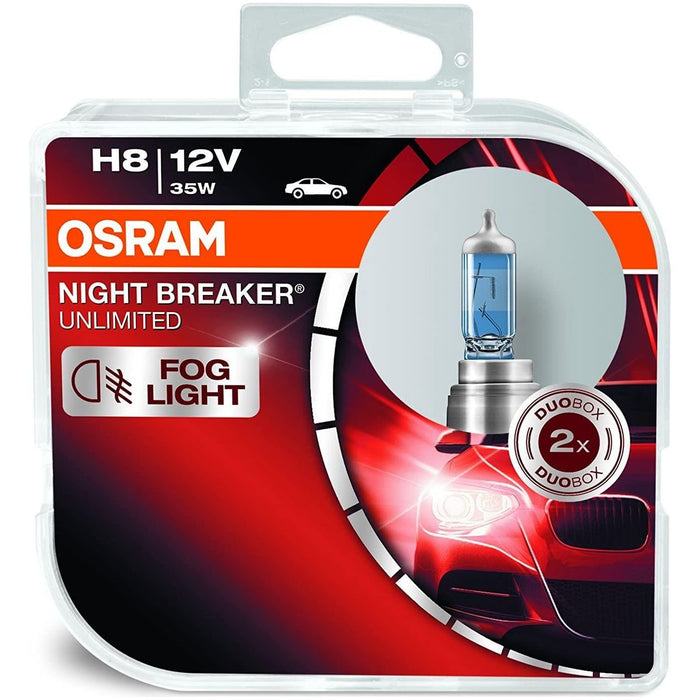 OSRAM Night Breaker Laser (Next Generation) +150% H8 Car Headlight Bulbs (Twin