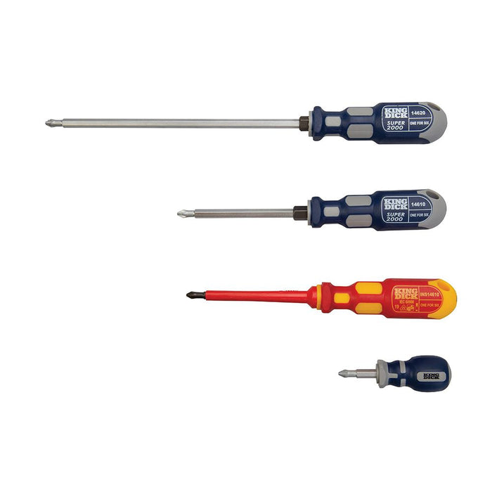 King Dick 1-for-6 Screwdriver Gift Set 4pce Phillips / PZ King Dick  - Dynamic Drive