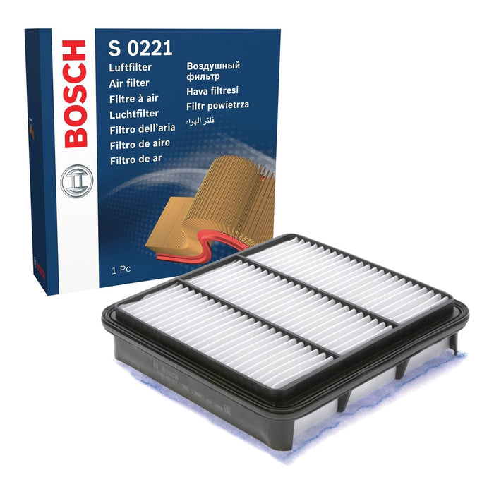 Genuine Bosch Car Air Filter S0221 fits Mitsubishi L200 DiD - 2.5 - 09-15 F02640