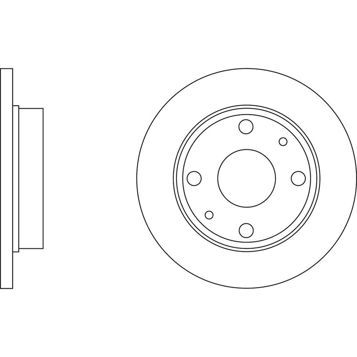 Genuine APEC Front Brake Discs & Pads Set Solid for Perodua Kelisa