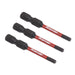 Sealey Hex 3mm Impact Power Tool Bits 50mm 3pc AK8236 Sealey  - Dynamic Drive