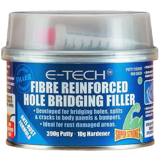 Cars Hole, Crack & Rust Damage Repair Fibre Reinforced Hole Bridging Body Filler E-Tech  - Dynamic Drive