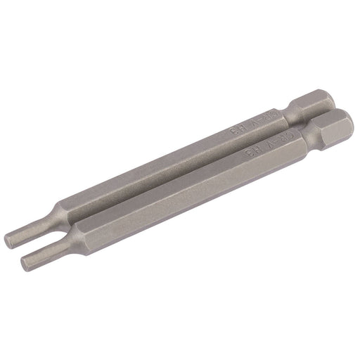 Draper Hexagonal Insert Bit, 3mm, 1/4" Hex, 75mm Long (Pack of 2) 64320 Draper  - Dynamic Drive