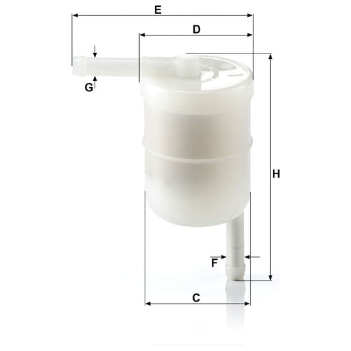 Genuine Mann Fuel Filter for Nissan cabstar 1.6 WK42/12 Mann & Hummel  - Dynamic Drive