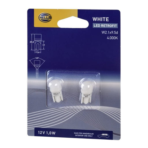 Hella Bulb LED LED Retrofit 12V 1W 4000K Quantity: 2 8GL 178 560-591 Hella  - Dynamic Drive