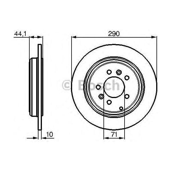 Bosch Brake Discs Pair fits Peugeot 605 DT - 2.1 - 89-99 0986478556