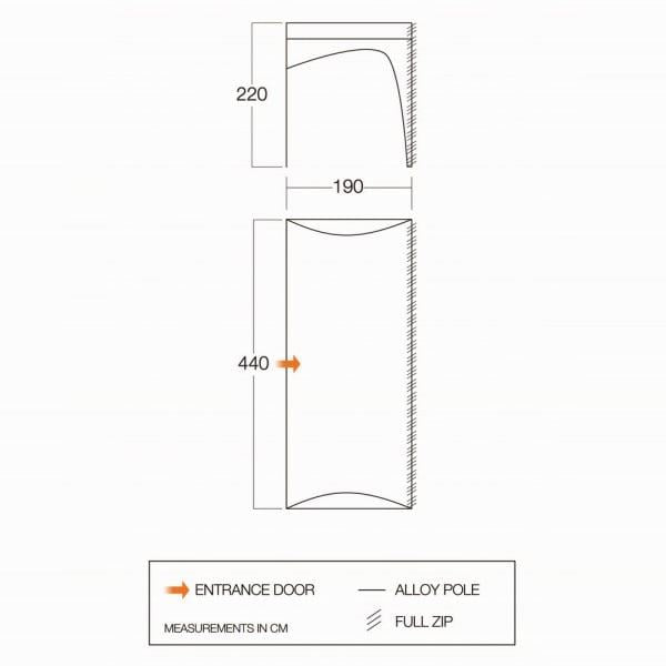 Vango Zipped Sun Canopy - Sentinel Elite- TA108 - Anantara/Ventanas 650XL Cloud Grey Vango  - Dynamic Drive