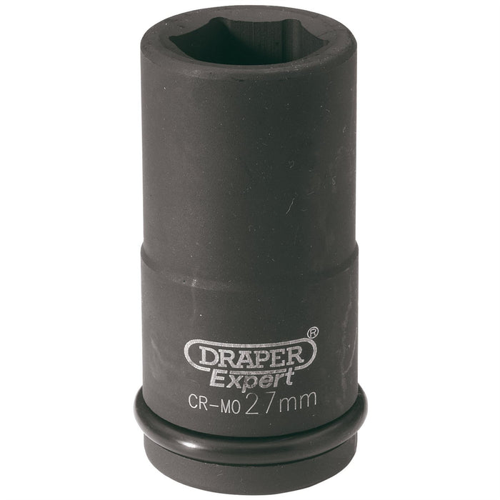 Draper HI-TORQ 6 Point Deep Impact Socket, 3/4" Sq. Dr., 27mm 71908