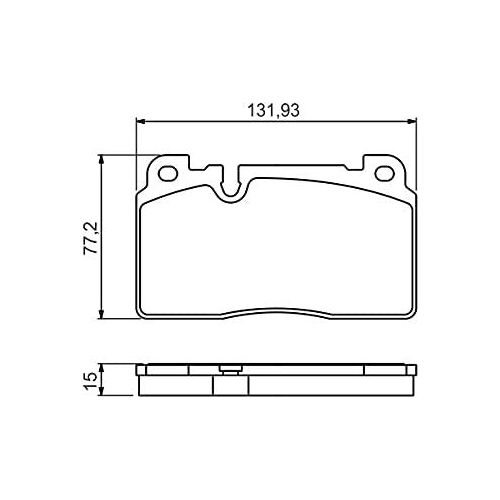 Genuine Bosch Brake Pad Set Bp1697 fits Audi Q5 Quattro TDi - 2.0 - 12-17 098649