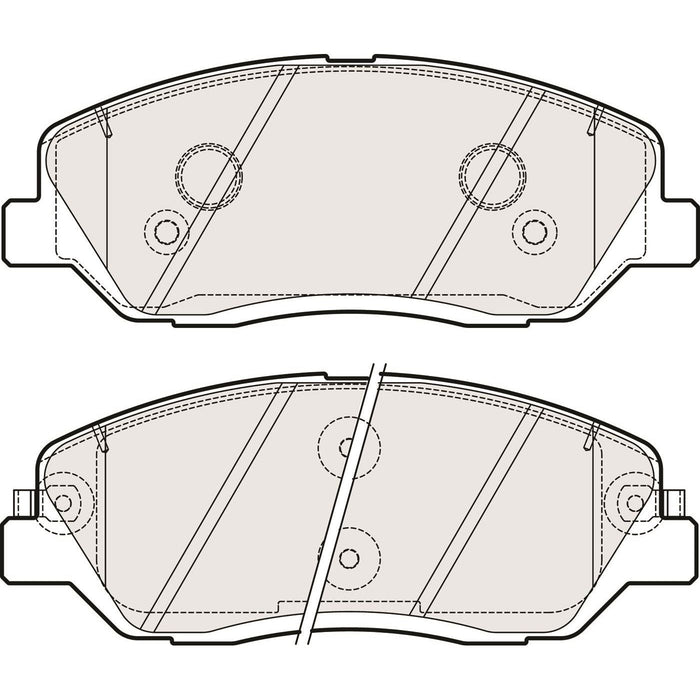 Genuine APEC Front Brake Disc & Pads Set Vented for Ssangyong Musso Apec  - Dynamic Drive